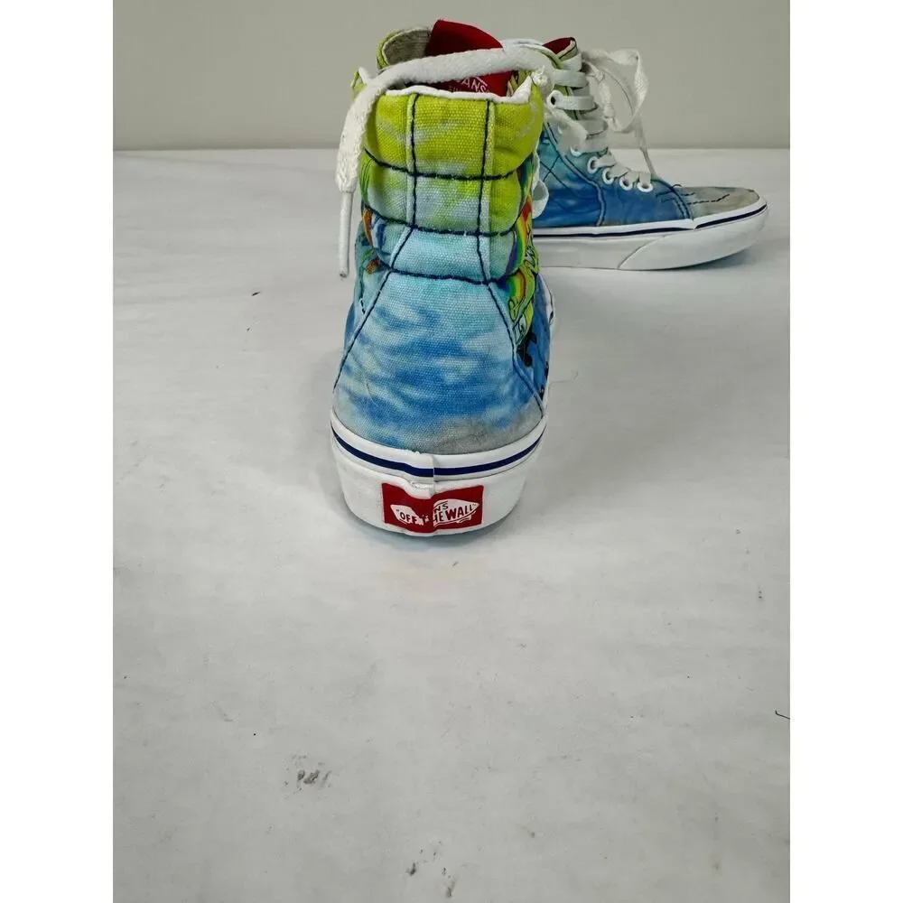 Spongebob SquarePants Sk8 Hi Vans Sneakers Hi-tops Skateboard Kids Size 3.5 Men